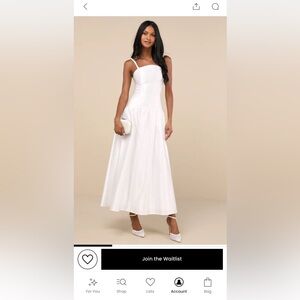 Lulu's bridal modern adoration white satin backless lace up maxi dress